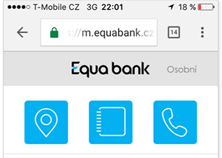 Equabank navigace